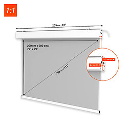 Écran de projection celexon motorisé Expert 200 x 200 cm