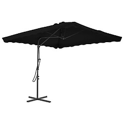 Maison Chic Parasol Jardin | Parasol d'extérieur avec mat en acier Noir 250x250x230 cm - GKD14300