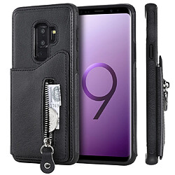 Wewoo Coque Pour Galaxy S9 Plus Housse de protection antichoc à double fermeture à glissière Noir