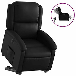 Maison Chic Fauteuil Relax pour salon, Fauteuil inclinable électrique noir similicuir -GKD52942