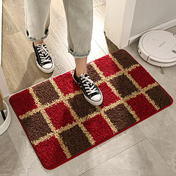 LUUCOZK Tapis de porte d'entrée antidérapants pour entrée intérieure - Rouge 1-60x90cm