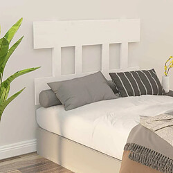 Maison Chic Tête de lit scandinave,Meuble de chambre Blanc 103,5x3x81 cm Bois massif de pin -MN76341 pas cher