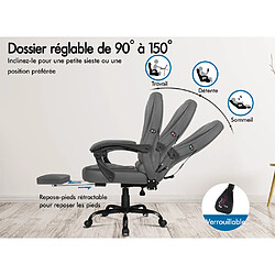 Avis ALFORDSON Fauteuil de Bureau de Massage avec Repose-pieds Siège de jeu Exécutif