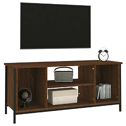 Avis vidaXL Meuble TV chêne marron 102x35x45 cm bois d'ingénierie