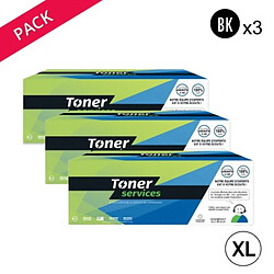 TONER SERVICES Compatible Brother TN2120 Pack 3 Toners Noir TN2120 (BTTN2120)