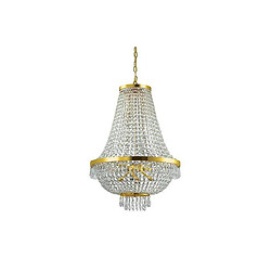 Ideal Lux Suspension Chromée en cristal CAESAR 12 ampoules