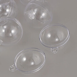 Avis 10pcs boule en plastique remplissable en plastique clair ornements artisanat de boîte de bonbons de Noël 3cm