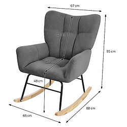 Acheter ML-Design Fauteuil à bascule Fauteuil à bascule Fauteuil de salon Fauteuil relax Fauteuil