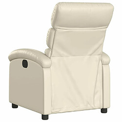 Acheter Maison Chic Fauteuil Relax pour salon, Fauteuil inclinable électrique Crème Similicuir -GKD83229