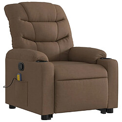 Avis Maison Chic Fauteuil Relax pour salon, Fauteuil de massage inclinable Marron Tissu -GKD79569