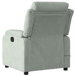 Acheter vidaXL Fauteuil inclinable électrique de massage gris clair velours