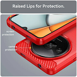 Avis Htdmobiles Coque pour Xiaomi Redmi A3 / Poco C61 4G - housse etui silicone gel carbone + verre trempe - ROUGE