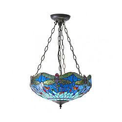 Interiors 1900 Suspension inversée 41 cm Dragonfly Blue, verre et métal