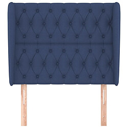 Avis Maison Chic Tête de lit scandinave avec oreilles,meuble de chambre Bleu 93x23x118/128 cm Tissu -MN43846