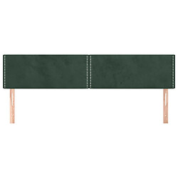 Avis Maison Chic Lot de 2 Têtes de lit design pour chambre - Décoration de lit Vert foncé 80x5x78/88 cm Velours -MN77480