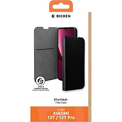 Folio Wallet Xiaomi 12T / 12T Pro Noir - 65% Plastique recyclé Certifié GRS Bigben