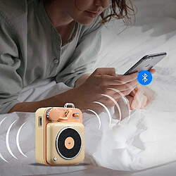 Universal Haut-parleur Bluetooth sans fil Portable YYH avec bouton de haut-parleur rétro (jaune)