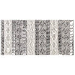 Beliani Tapis en laine beige clair et gris 80 x 150 cm BOZOVA