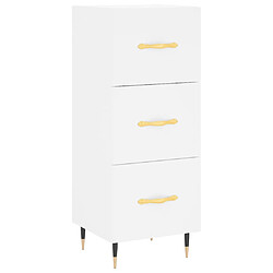 Acheter vidaXL Buffet haut Blanc 34,5x34x180 cm Bois d'ingénierie