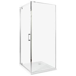 Beliani Cabine de douche DARLI 80 x 80 x 185 cm Argenté