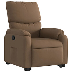 Avis vidaXL Fauteuil inclinable Marron Tissu