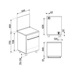 Acheter Cuisiniere mixte SMEG CX68M8-1 4 foyers