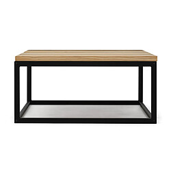 Ds Meubles Table basse Preston Noir 120x80x38cm pas cher