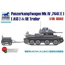 Bronco Models Maquette Char Panzerkampfwagen Mk Iv (e) (a13) & Ue Trailer