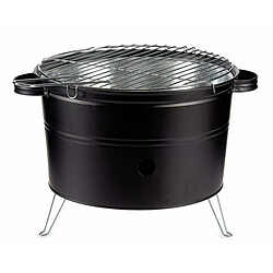 Barbecue portable à charbon de bois avec 2 poignées 42X35X21cm - Noir+La Dehesa