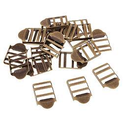 20pcs métal sangle échelle échelle boucles bagages sangle ajusteur bronze