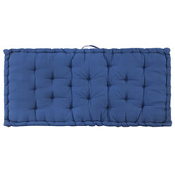 Decoshop26 coussin de canapé palette 100 % coton 120x80x10 cm bleu clair DEC021822 pas cher