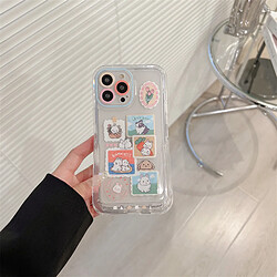 GUPBOO Étui pour iPhone11ProMax Flower Basket Rabbit Sticker Girl Phone Case Support Girl