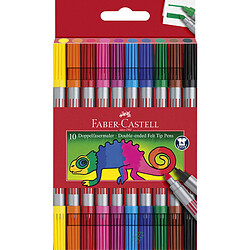 FABER-CASTELL Feutre double pointe, étui de 10 ()