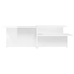 Avis vidaXL Tables basses 2 pcs blanc brillant bois d'ingénierie