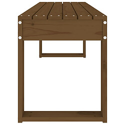 Avis vidaXL Banc de jardin marron miel 110x38x45 cm bois de pin massif