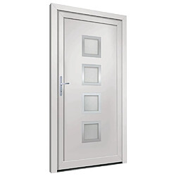 Avis vidaXL Porte d'entrée Blanc 88x200 cm PVC