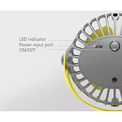 Avis Universal Ventilateur rotatif complet à 360 degrés Rechargeable 4000mAh Refroidisseur Refroidisseur Mini Ventilateur USB 4 Vitesses Rechargeable USB Clip de bureau Fan | Gadget USB