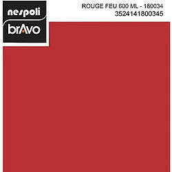 Aérosol peinture professionnelle rouge feu 600 ml, NESPOLI