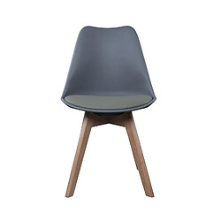 Avis Toilinux 2 Chaises design scandinaves rembourrées Cocooning - Gris