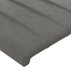 Maison Chic Tête de lit moderne à LED lumineuse pour chambre - Décoration de lit Gris clair 83x16x78/88 cm Velours -MN85874 pas cher