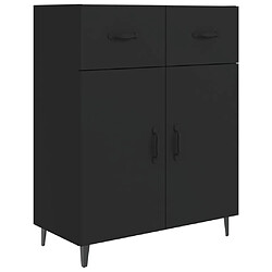 vidaXL Buffet noir 69,5x34x90 cm bois d'ingénierie