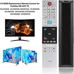 SANAG Nouveau Ct-8528 Telecommande Pour Toshiba Hd Lcd Tv 32L2863Db 55U5863Db 24D2863Db 49U6863Db 65U6863Db 24W2863Db 24W3863Db 28W3863Db 32D2863Db 49V6863Db Avec Deux Buttons