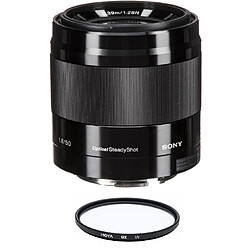 SONY SEL 50MM F1.8 OSS Black + HOYA UX UV 49mm Filter