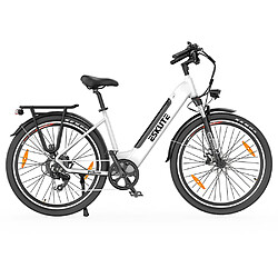 Vélo électrique ESKUTE ES-26-LJ, moteur Bafang 250 W, batterie 36 V 20 Ah, 26 x 1,75 pouces, 25 km/h, 120 km- Blanc