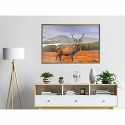 Paris Prix Affiche Murale Encadrée Majestic Deer 90 x 60 cm Or