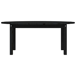 ComfortXL Table Basse Noir 110x55x45 Cm Bois Massif De Pin pas cher