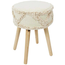 The Home Deco Factory Tabouret rond pieds en pin Mirage.