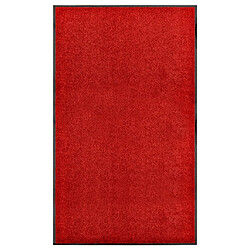 vidaXL Paillasson lavable Rouge 90x150 cm