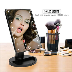 Wewoo Miroir à capteur tactile portable avec lampe de bureau rose pas cher