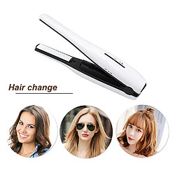 Universal Fer à friser portable Batterie au lithium-ion rechargeable 2200mAh Mini sans fil Coiffure Plaque en céramique Cheveux Fer plat | Coiffeur en céramique | Cheveux en céramique (blanc)